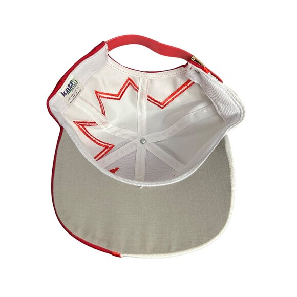 90’s Kati Chevrolet shark bite Cap White & Red Strapback Hat sharktooth - Picture 8 of 9